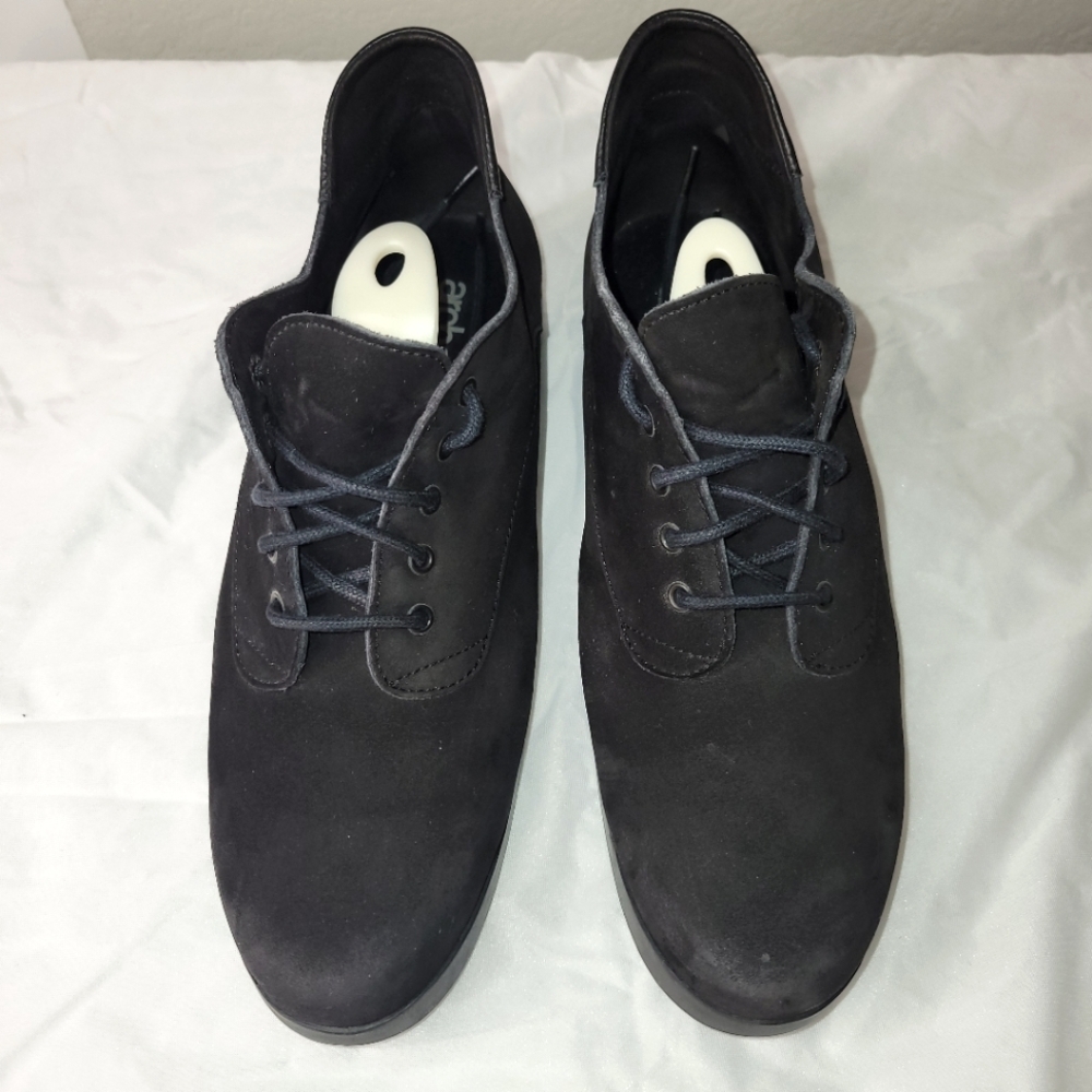 Arche Black Oxford Shoes with Suede Black  Finish